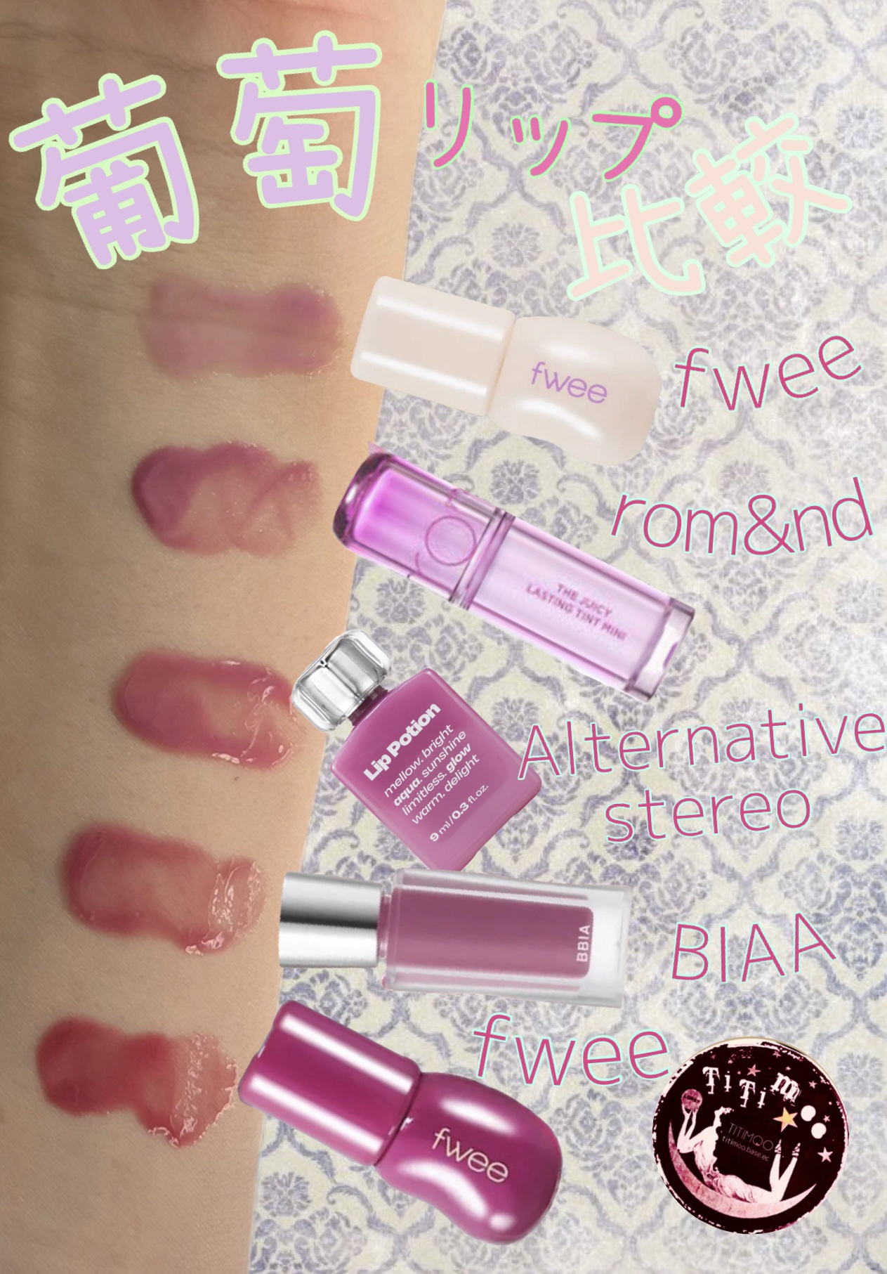 ジューシーラスティングティントミニ/rom&nd/リップティントを使ったクチコミ（1枚目）