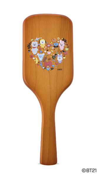 ~BT21 コラボレーション~　ミニ パドル ブラシ（ハート）