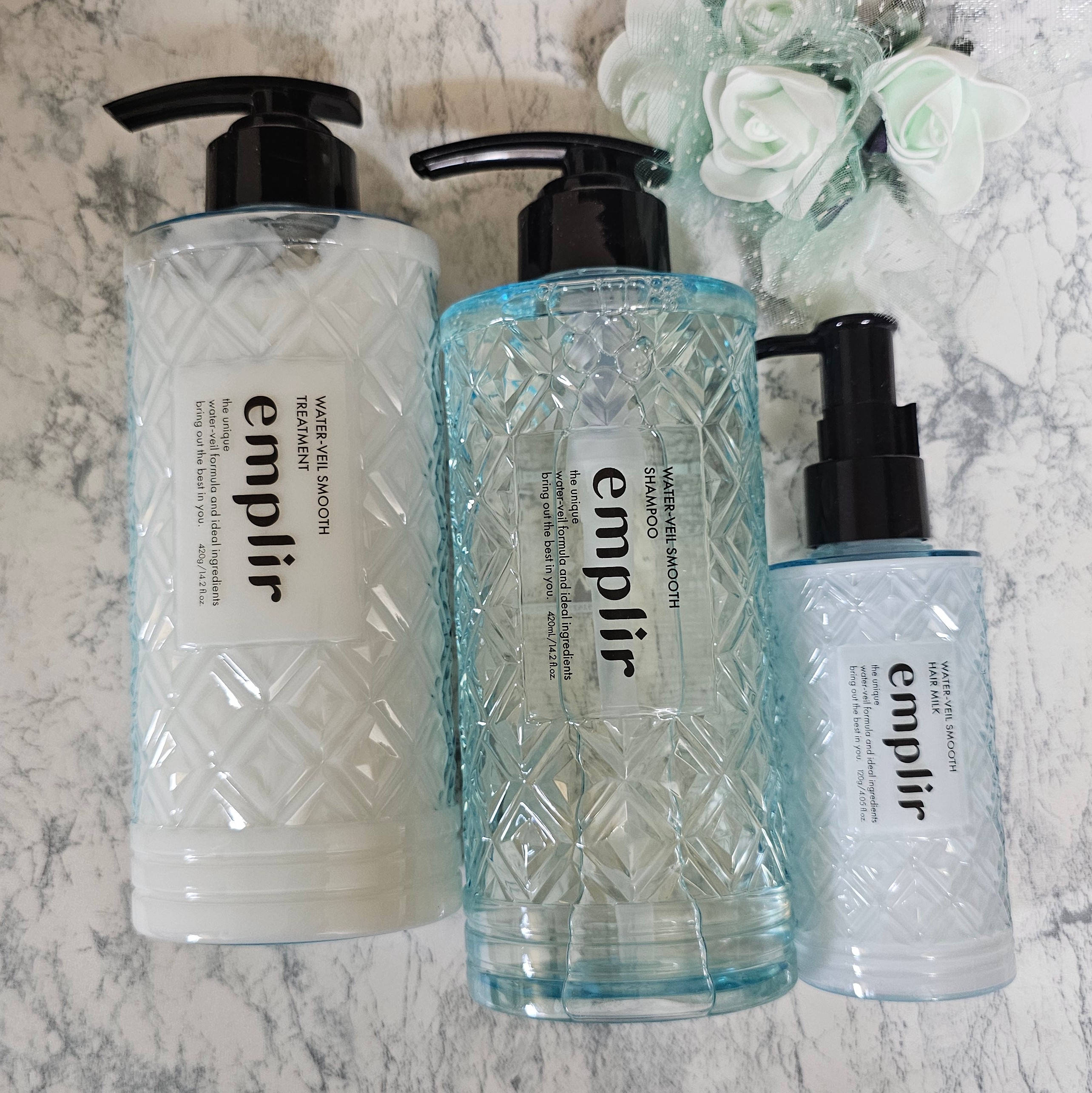 ウォーターベール スムース シャンプー／トリートメント/emplir/市販シャンプーを使ったクチコミ（1枚目）