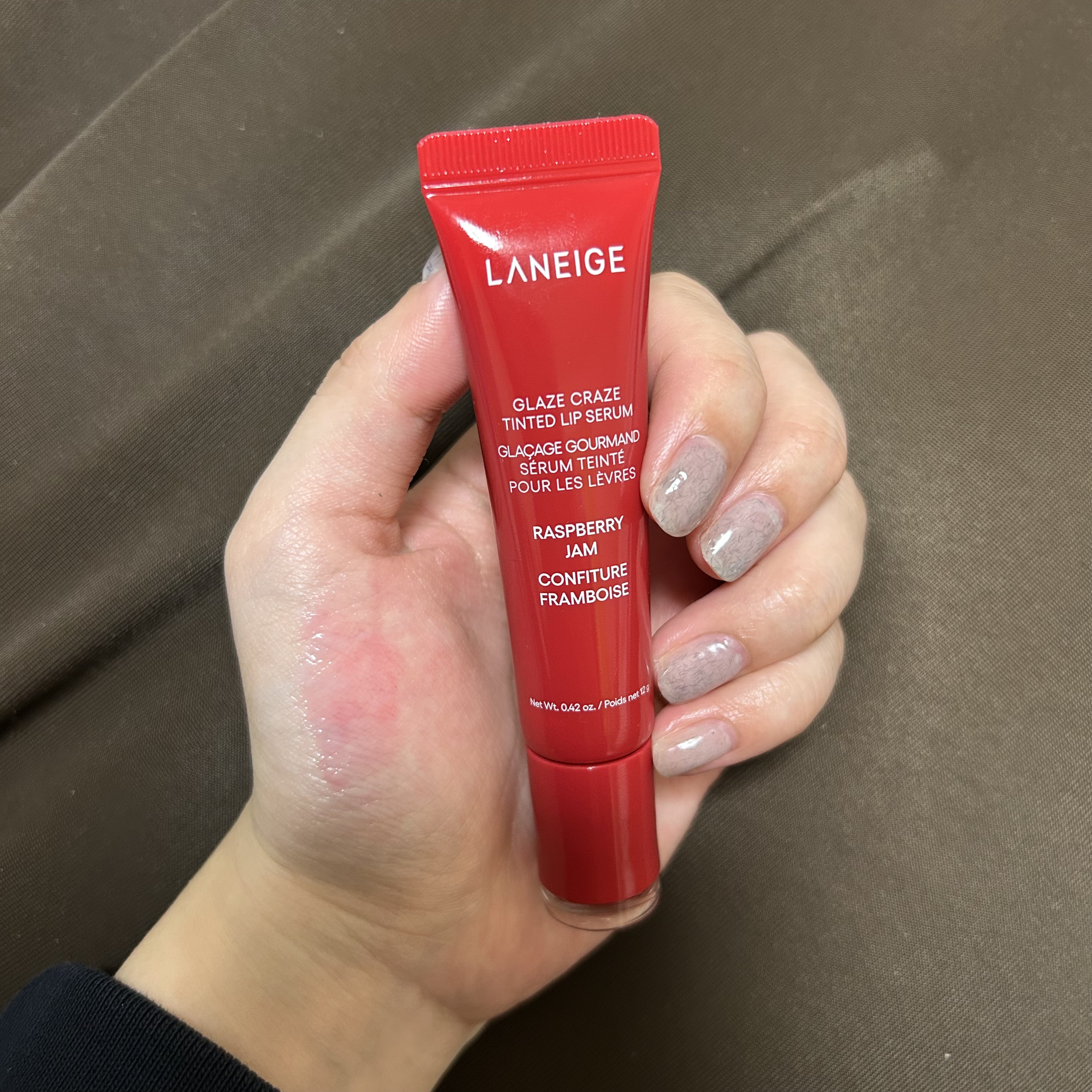 グレイズ ティントリップセラム ラズベリージャム/LANEIGE/リップ美容液を使ったクチコミ（2枚目）