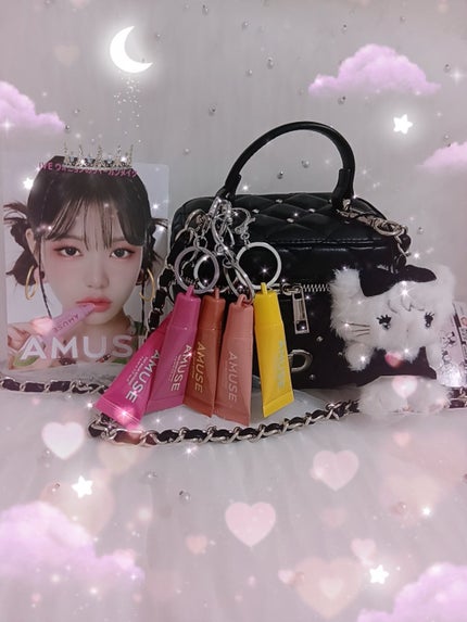 ケア/ティントバームキーリング/AMUSE/リップグロスを使ったクチコミ(3枚目)