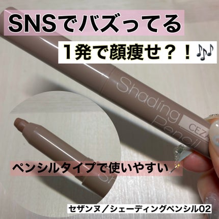 シェーディングペンシル 02 クールトーン/CEZANNE/ハイライト・シェーディングの画像