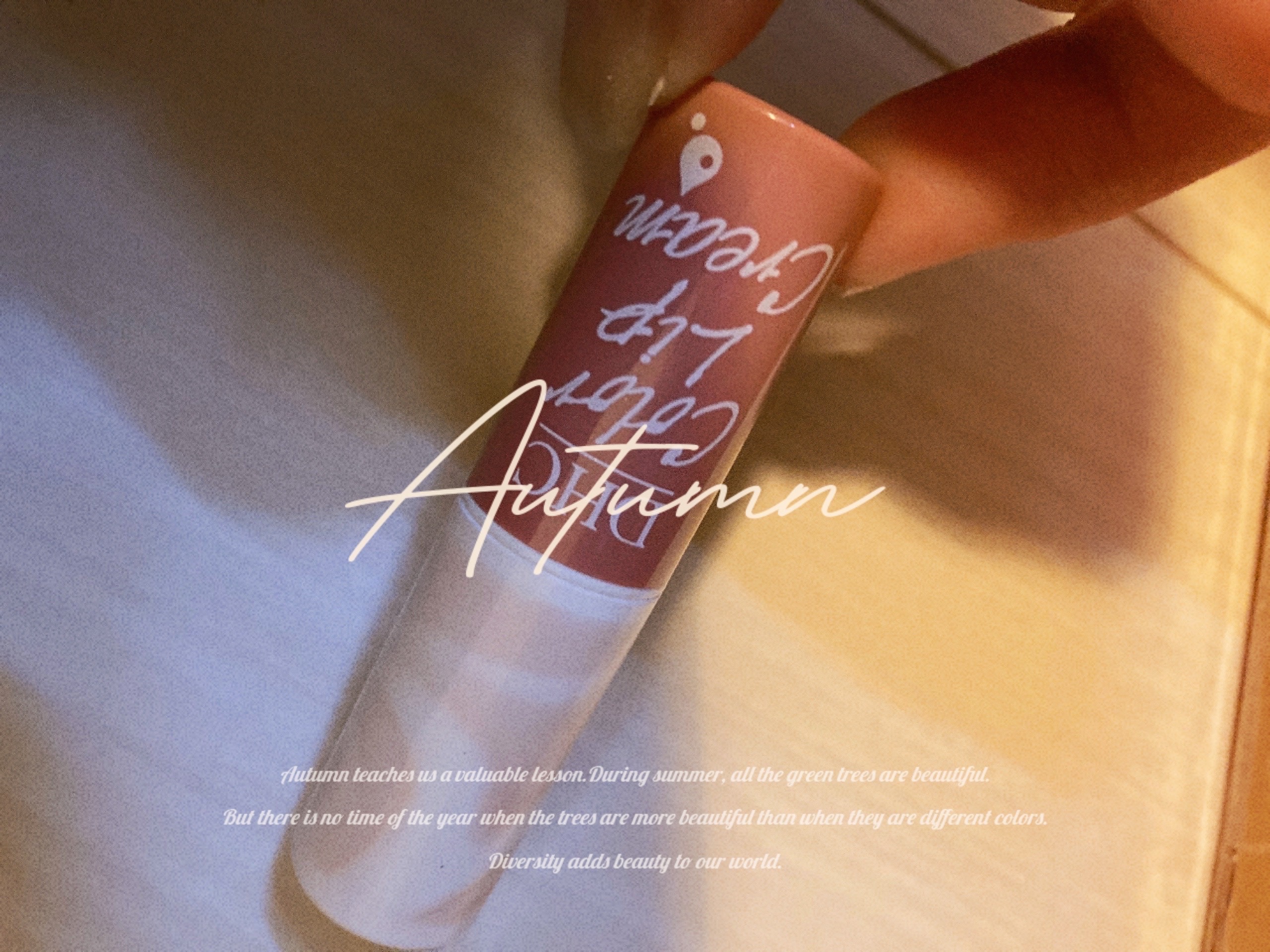 濃密うるみカラーリップクリーム[マーブル]/DHC/リップクリームを使ったクチコミ（1枚目）