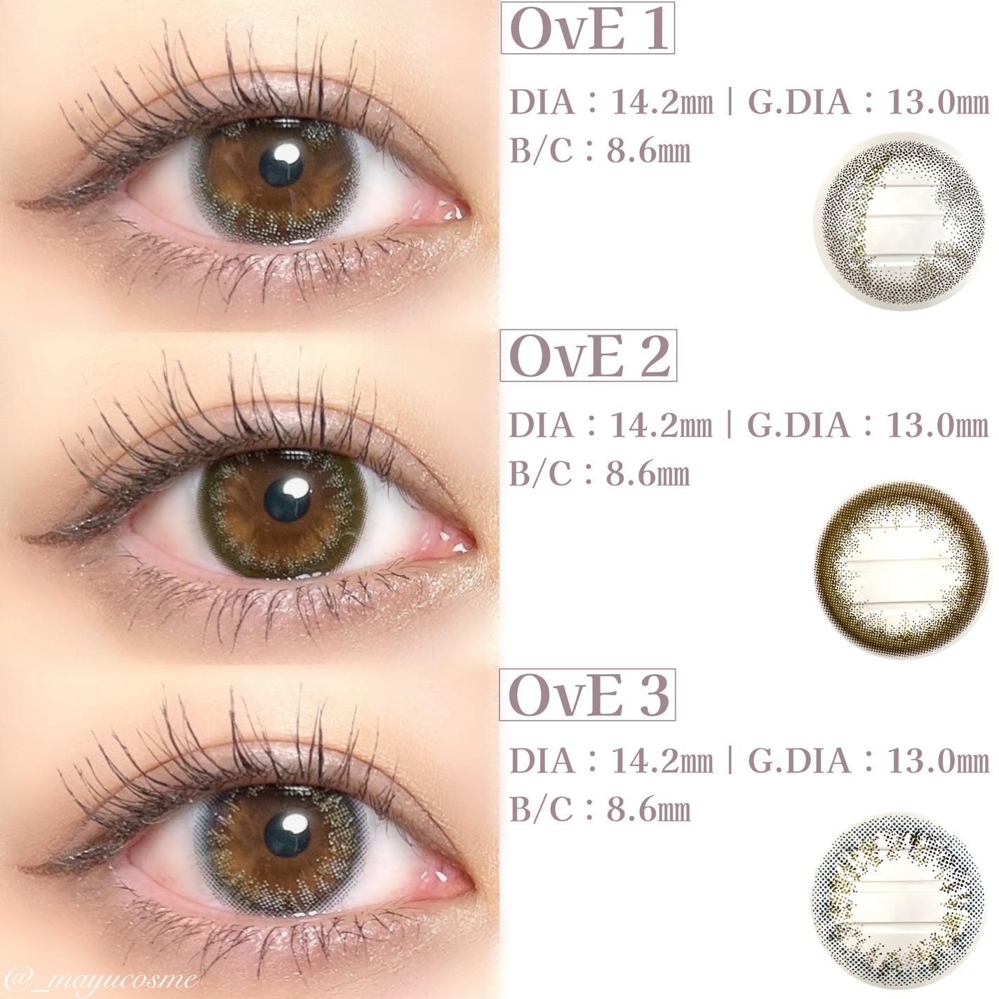 OvE(オヴィ) 1day/OvE/ワンデー(1DAY)カラコンを使ったクチコミ(3枚目)