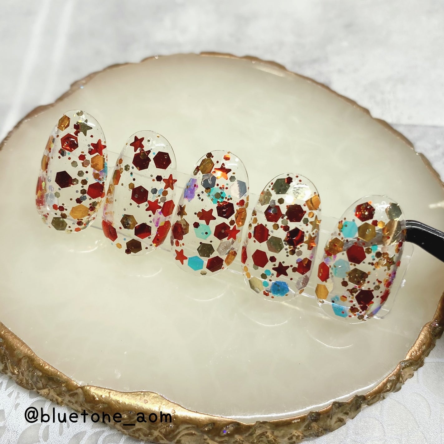 ⋆͛🦖⋆͛aomi on LIPS 「秋っぽいホログラムミックス!SHEINで購入したホログラム☺️..」(7枚目)