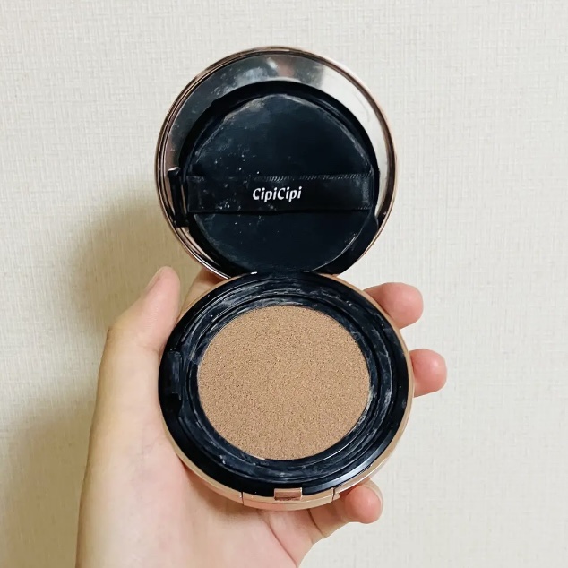 シピシピ フィットスキンクッション 02 ナチュラルベージュ/CipiCipi/クッションファンデーションを使ったクチコミ（2枚目）