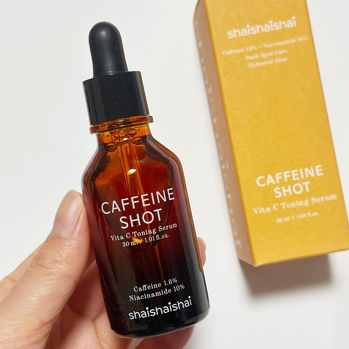 カフェインショット ビタC トーニングセラム/shaishaishai/美容液を使ったクチコミ（2枚目）