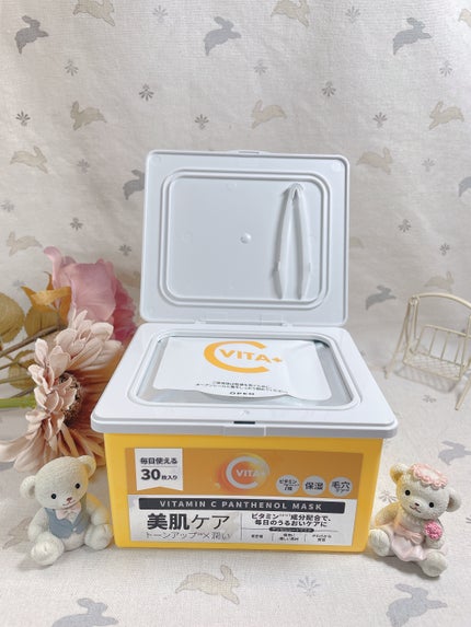 ビタミンC(*⁶)パンテノールマスク/MIJIN COSMETICS/シートマスク・パックを使ったクチコミ(3枚目)