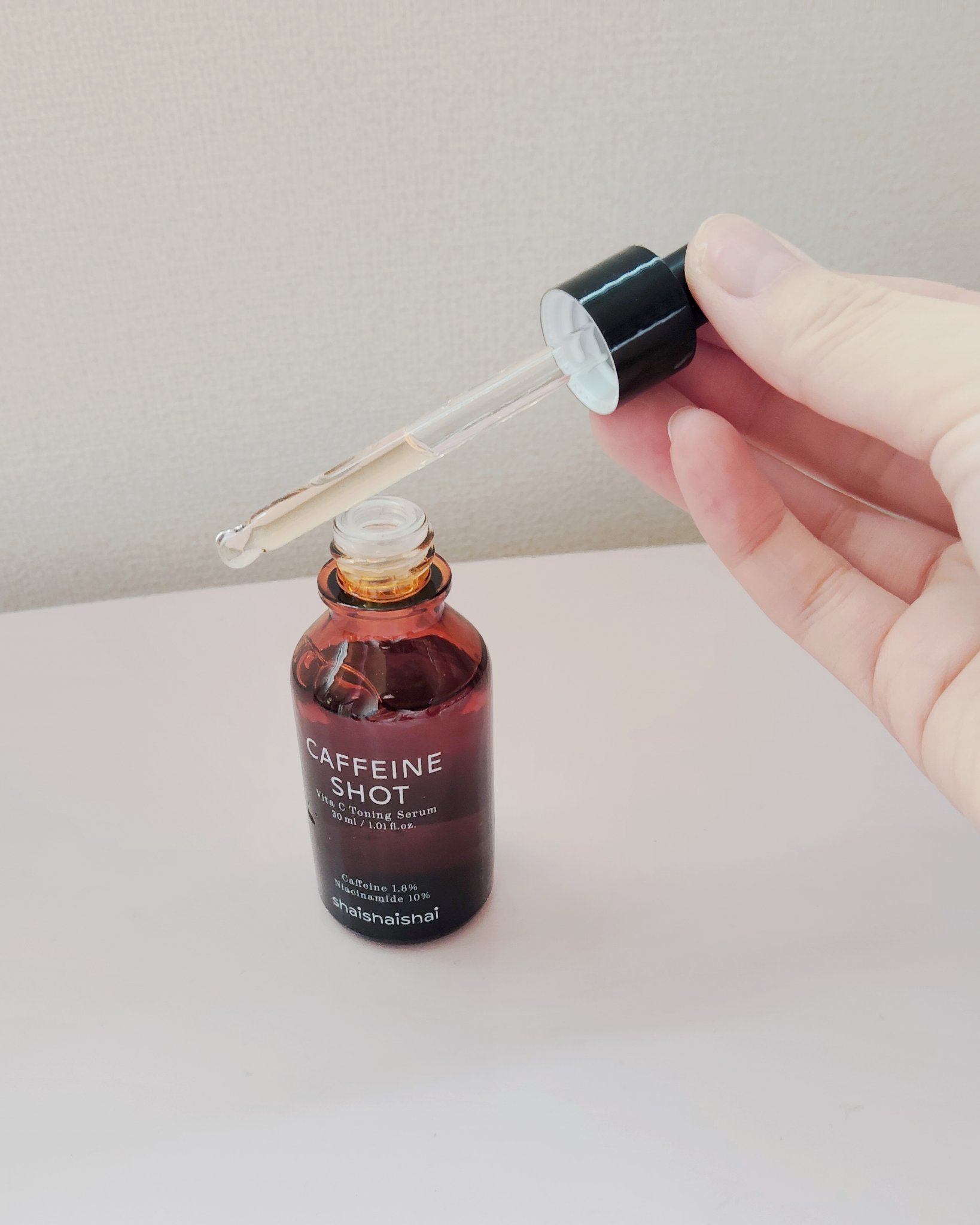 カフェインショット ビタC トーニングセラム/shaishaishai/美容液を使ったクチコミ（2枚目）