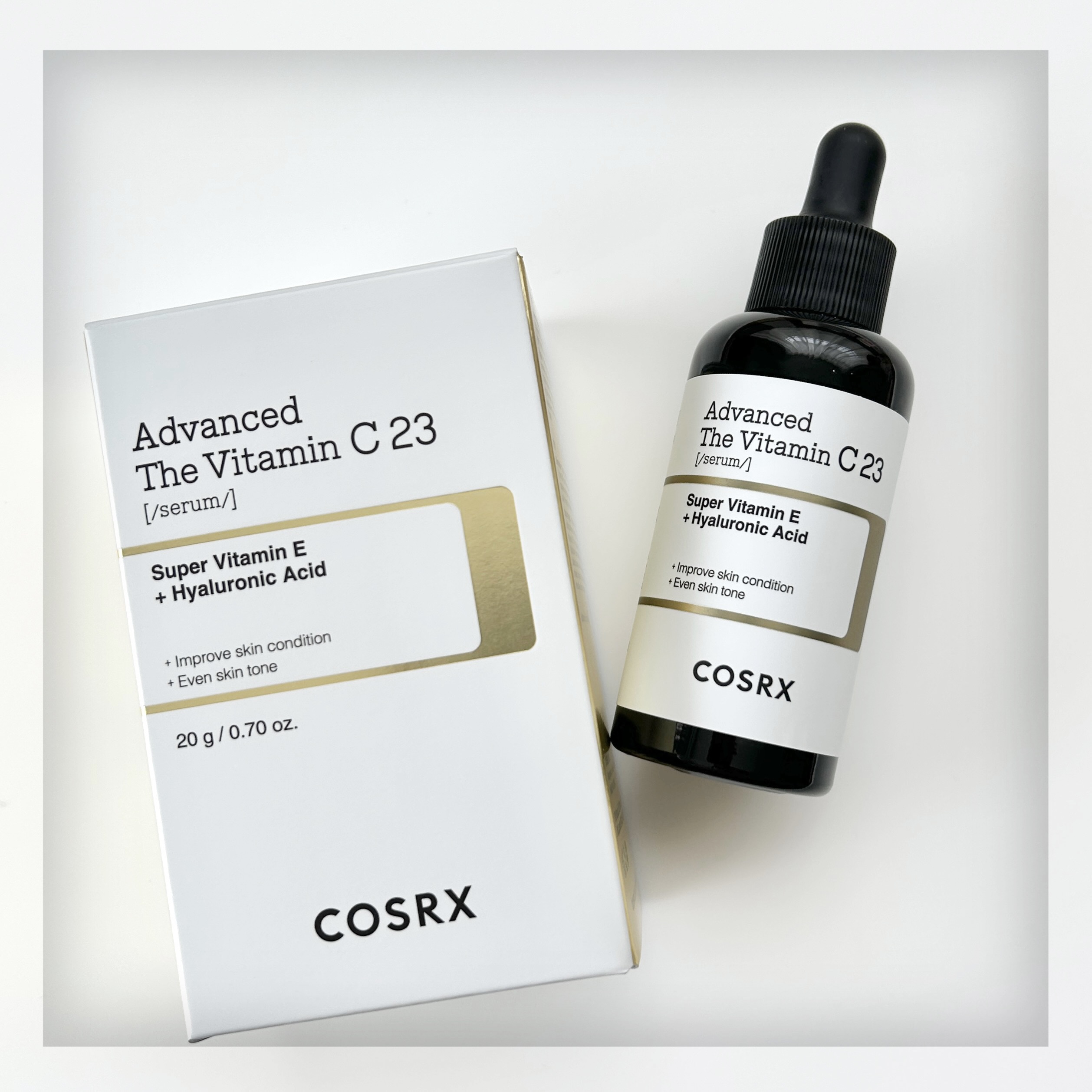 𓍯RXアドバンスド ザ・ビタミンC23セラム⌇COSRX

COSRXのベストセラー『ビタミンC23セラム』がリニューアル💛✨

ピュアビタミンC独特の香りを抑えた無香料フォーミュラに...！

さらさらのオイルテクスチャ。
肌に塗ると