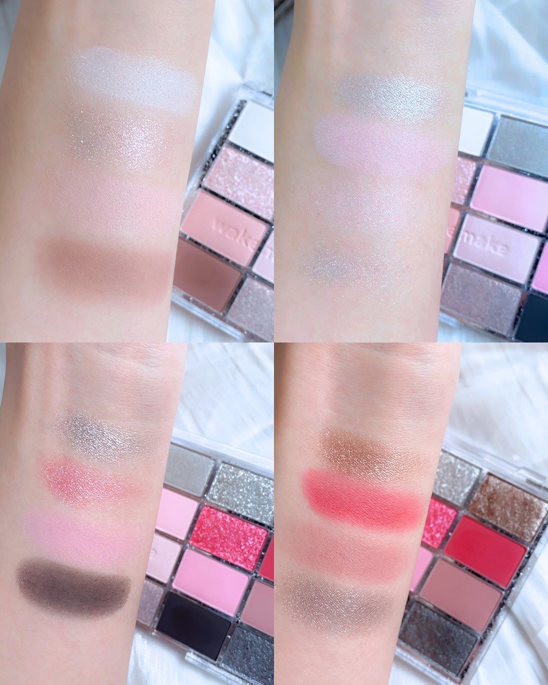 ソフトブラーリングアイパレット/wakemake/アイシャドウパレットを使ったクチコミ(3枚目)