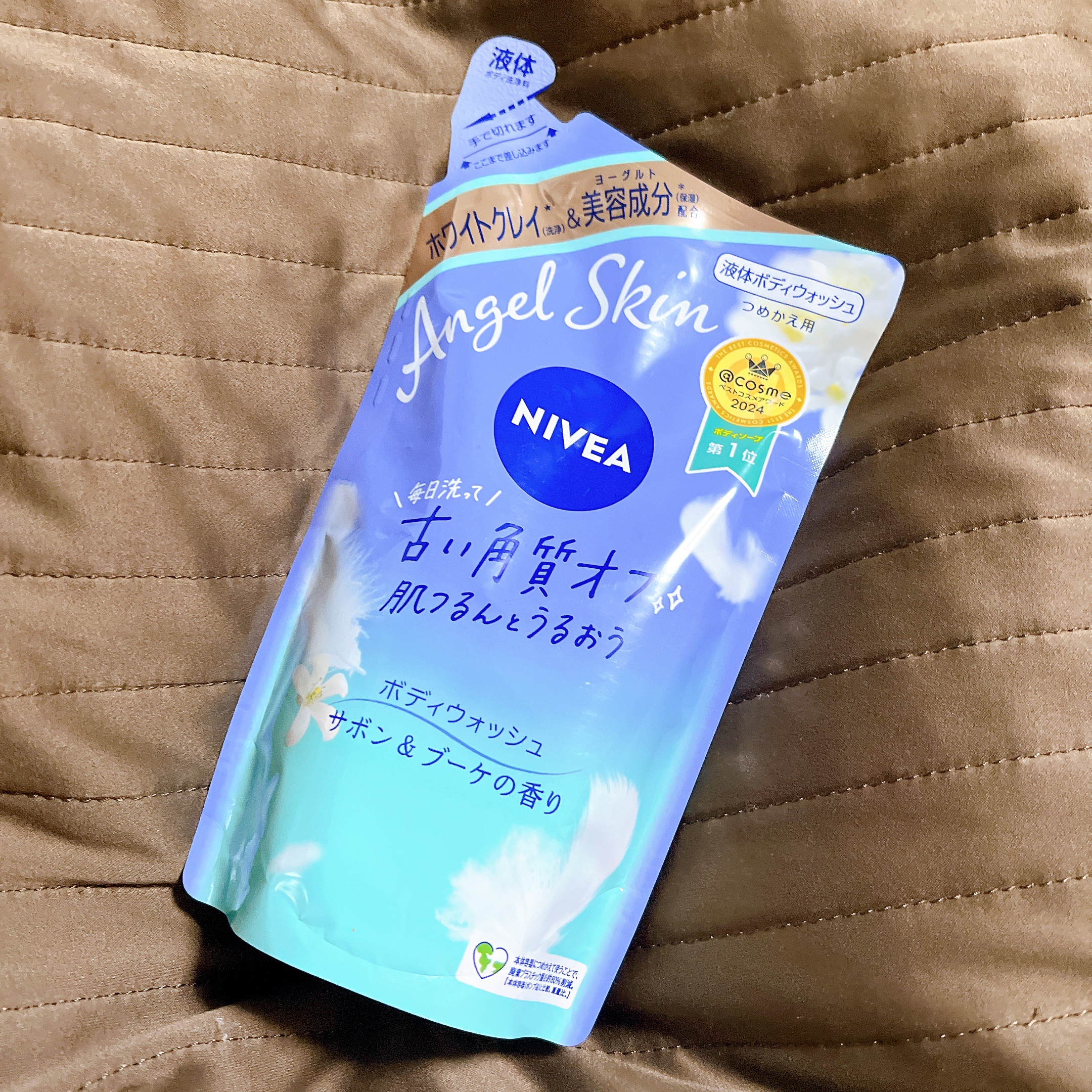 エンジェルスキン ボディウォッシュ サボン＆ブーケの香り 詰替360ml/ニベア/ボディソープを使ったクチコミ（1枚目）