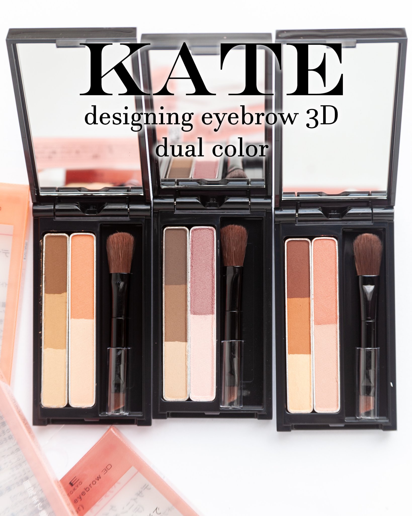 ケイト デザイニングアイブロウ 3D（デュアルコントゥアカラー）/KATE/パウダーアイブロウを使ったクチコミ（1枚目）