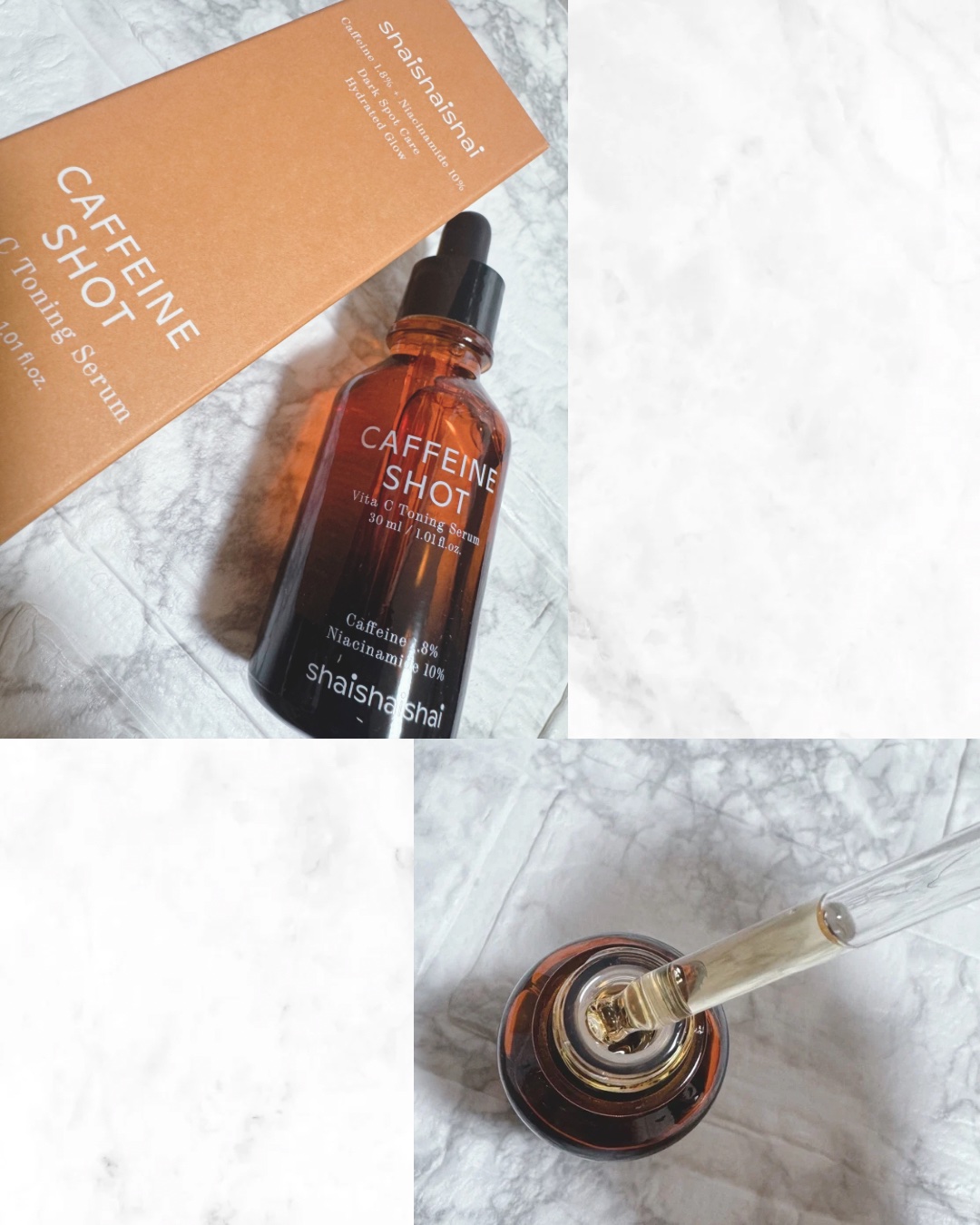 カフェインショット ビタC トーニングセラム/shaishaishai/美容液を使ったクチコミ（2枚目）