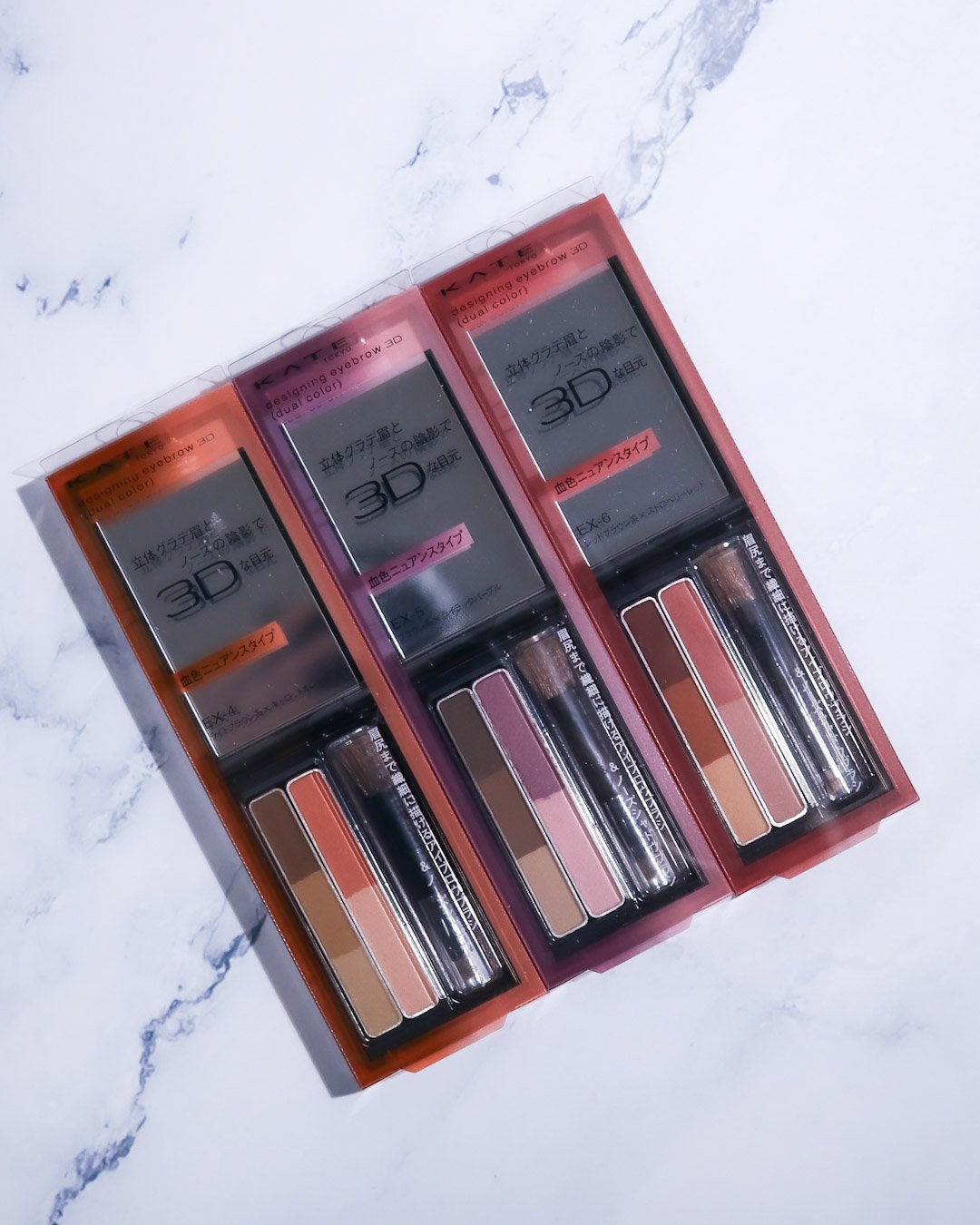 デザイニングアイブロウ3D(デュアルカラー)/KATE/パウダーアイブロウを使ったクチコミ（2枚目）