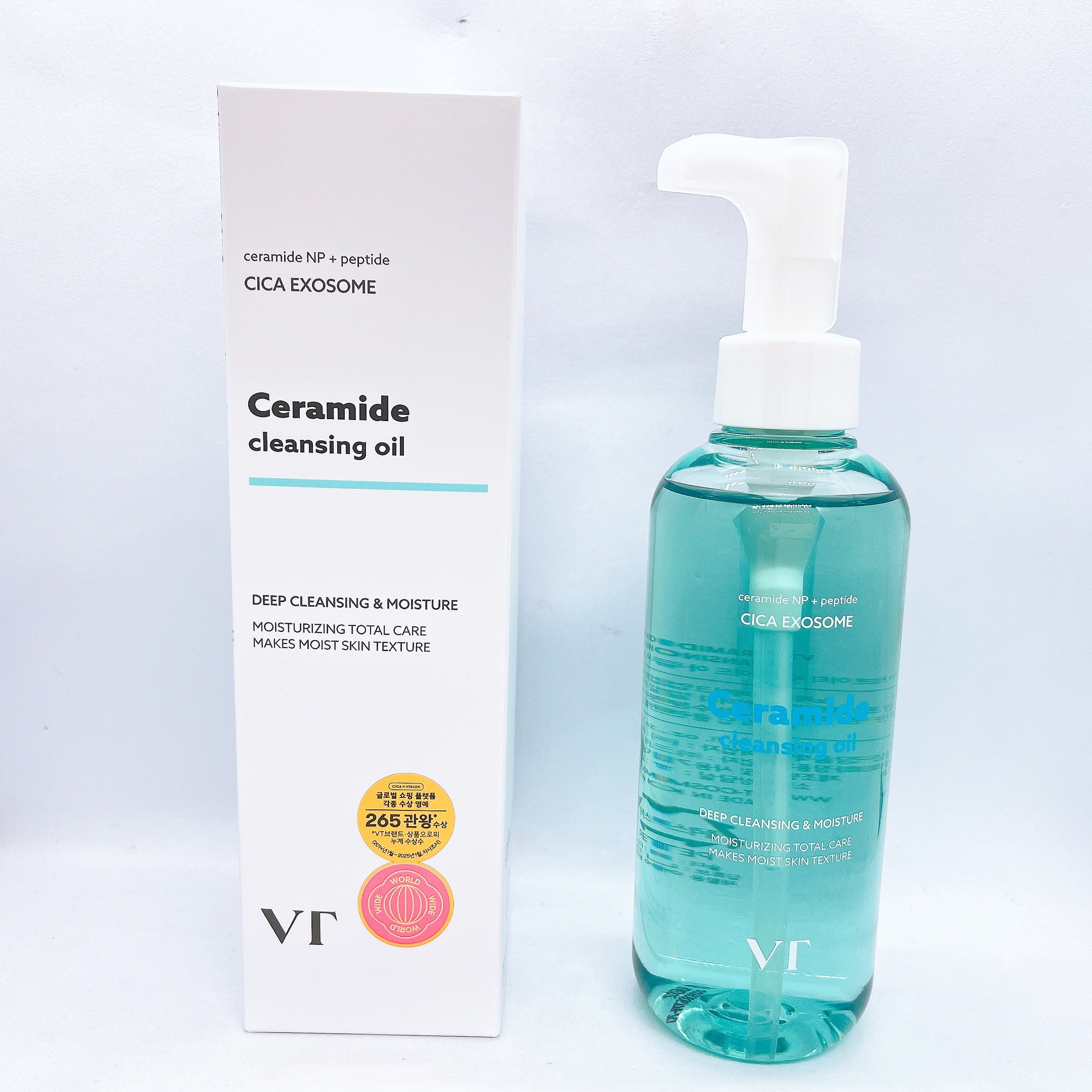 VT セラミドアクア クレンジングオイルのクチコミ「VTのセラミドアクア クレンジングオイルを使用しました😊
ペプチドとアラントインも配合で肌にや.....」（1枚目）