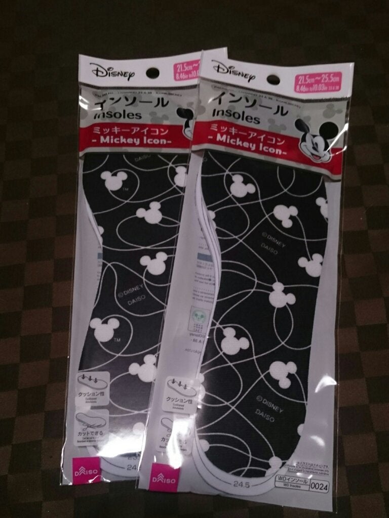 真那💜元美容部員 on LIPS 「❇DAISO❇❇インソール❇❇ミッキーアイコン❇❇21.5cm..」(1枚目)