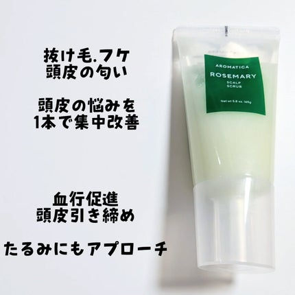 ローズマリー スカルプ スクラブ/AROMATICA/ヘッドスクラブを使ったクチコミ(2枚目)