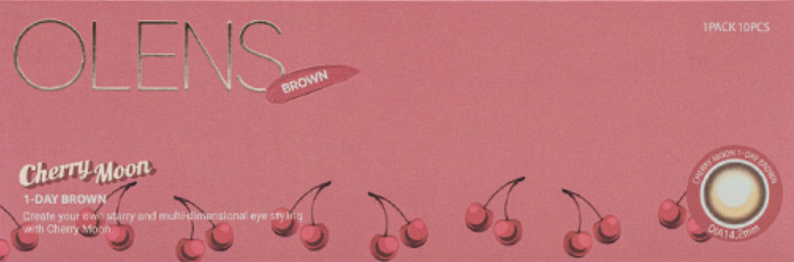 Cherry Moon 1day ブラウン/OLENS/カラーコンタクトレンズを使ったクチコミ（2枚目）