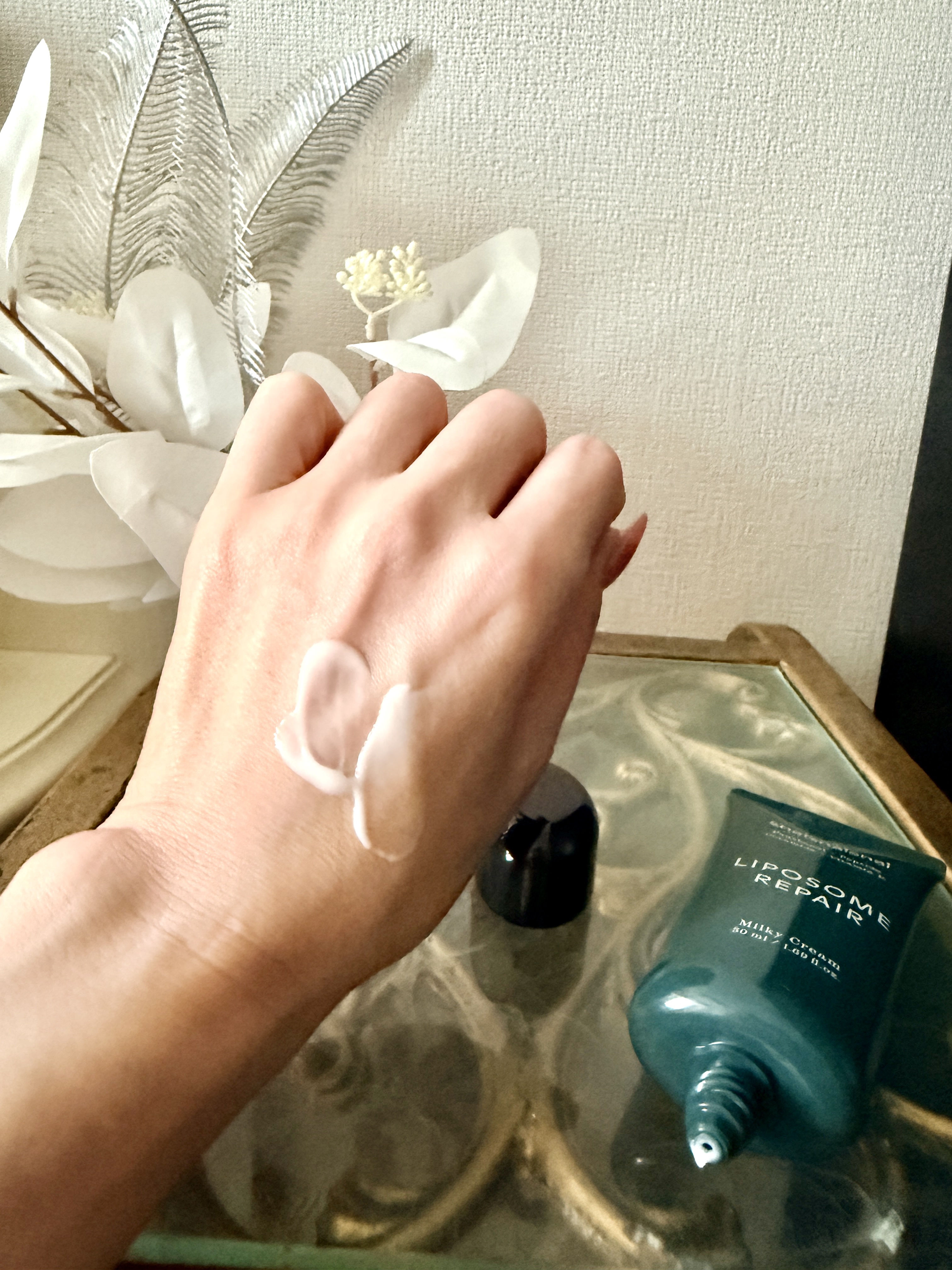 リポソームリペア ミルキークリーム/shaishaishai/フェイスクリームを使ったクチコミ（3枚目）