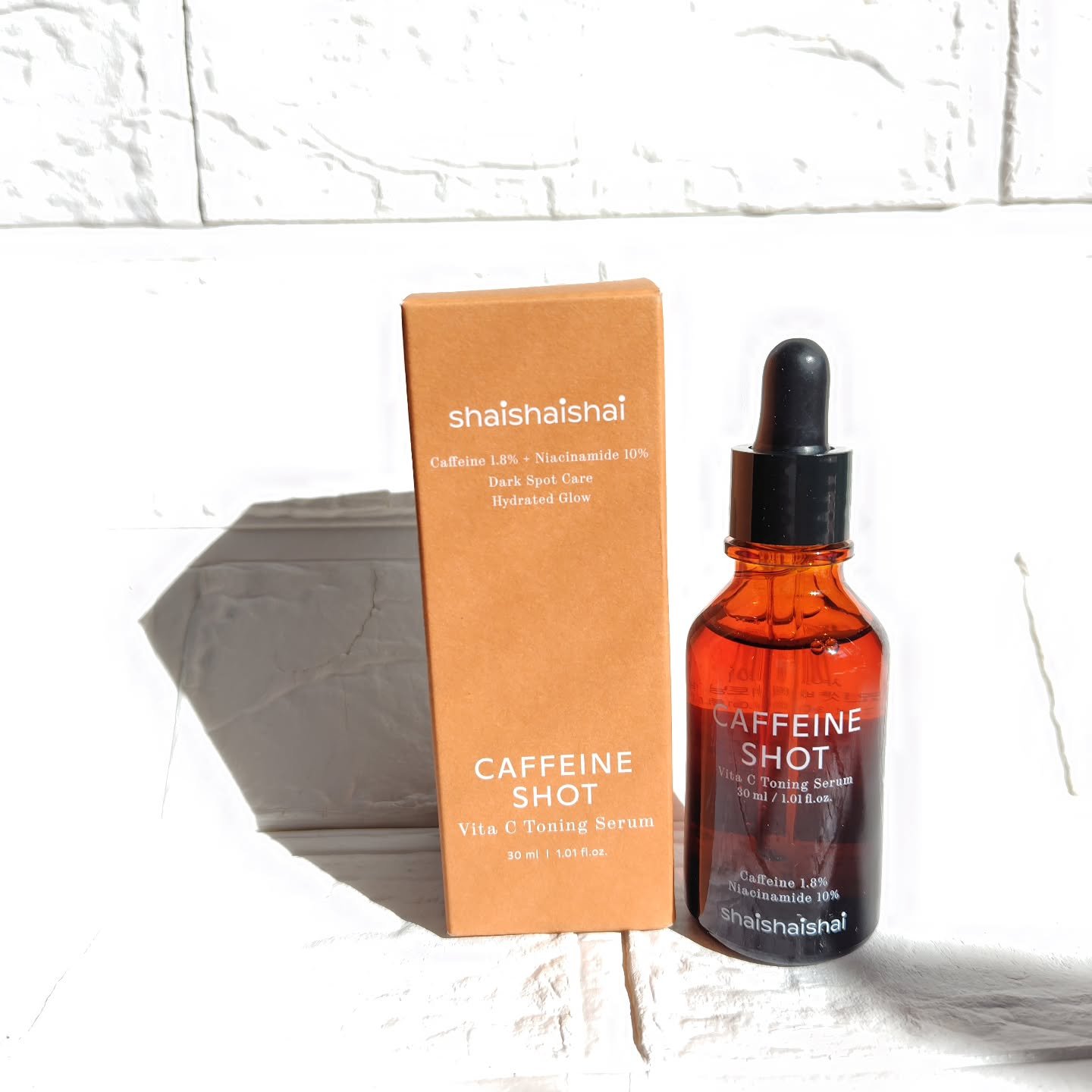 カフェインショット ビタC トーニングセラム/shaishaishai/美容液を使ったクチコミ（2枚目）