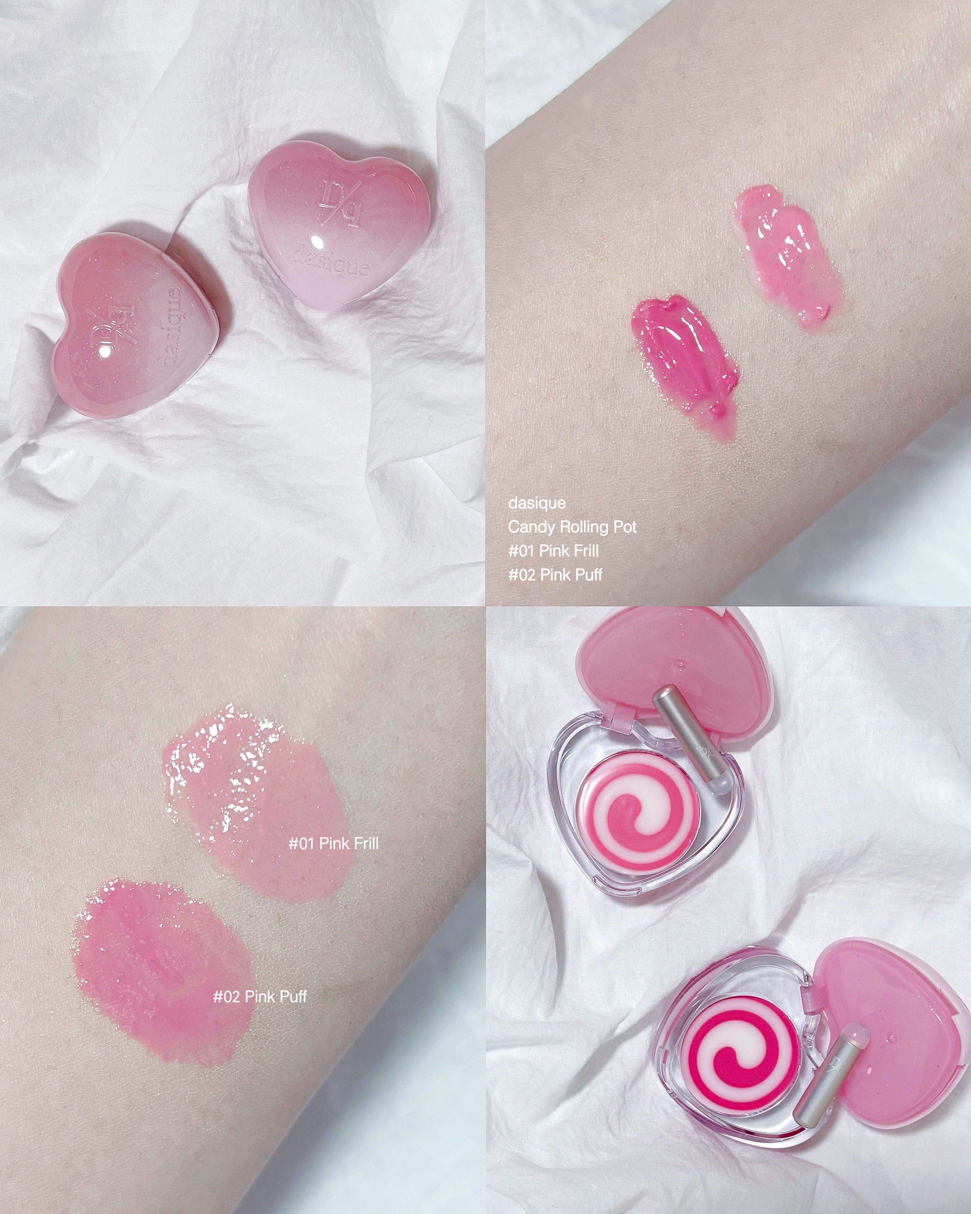 𝖽𝖺𝗌𝗂𝗊𝗎𝖾

𝖢𝖺𝗇𝖽𝗒 𝖱𝗈𝗅𝗅𝗂𝗇𝗀 𝖯𝗈𝗍
𝟢𝟣 𝖯𝗂𝗇𝗄 𝖥𝗋𝗂𝗅𝗅
𝟢𝟤 𝖯𝗂𝗇𝗄 𝖯𝗎𝖿𝖿

dasiqueの新作リップがかわいすぎる..