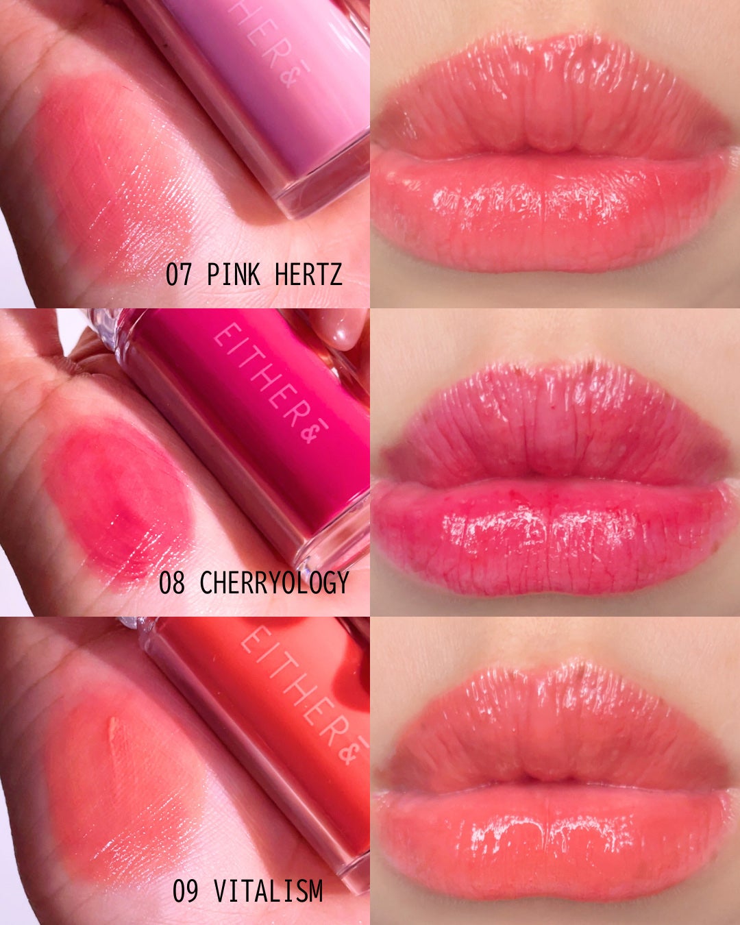 Dewy Syrup Tint/EITHER&/口紅を使ったクチコミ(3枚目)