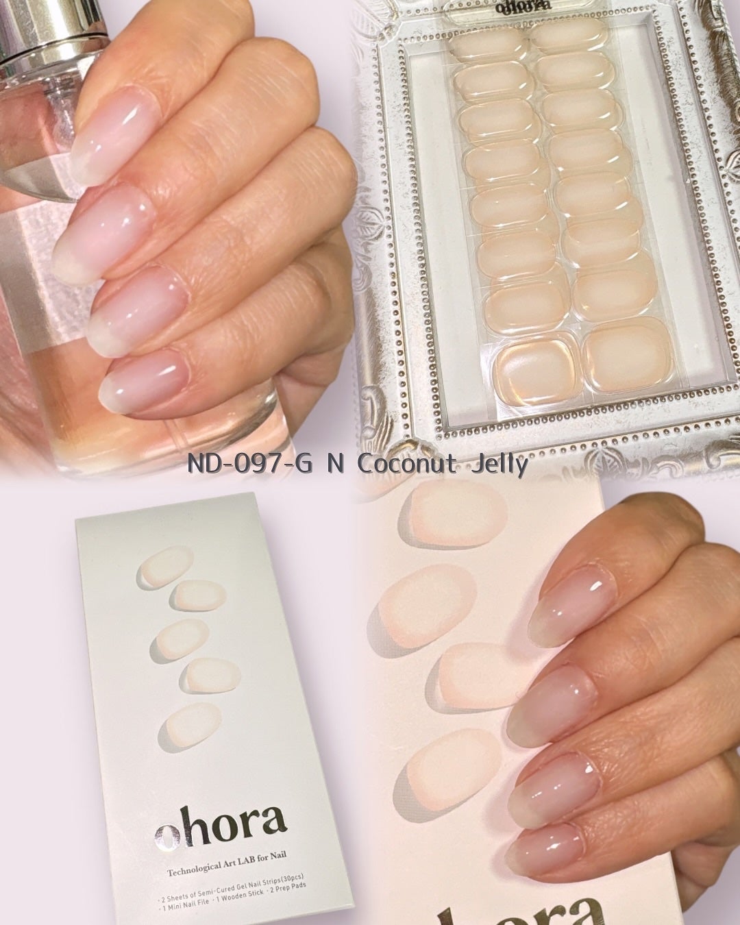 セミキュアジェルネイル(ハンド)/ohora/ネイルシールを使ったクチコミ(4枚目)