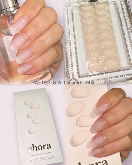 セミキュアジェルネイル(ハンド)/ohora/ネイルシールを使ったクチコミ(4枚目)