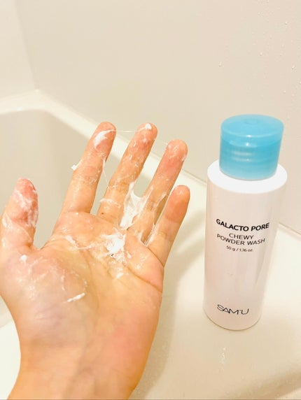 サミュ ガラクトポア チューイー パウダーウォッシュ/SAM'U/洗顔パウダーを使ったクチコミ(4枚目)