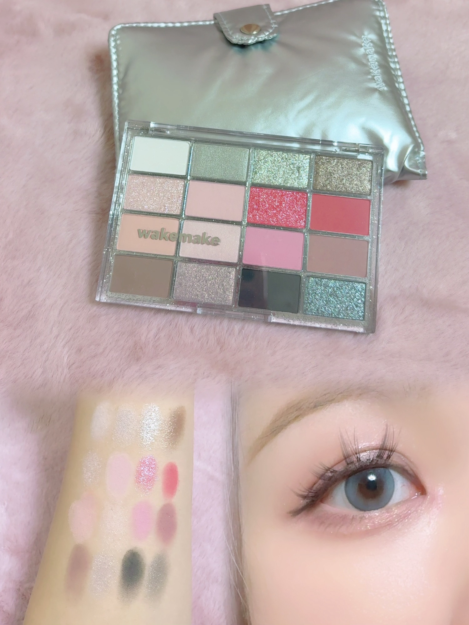 ソフトブラーリングアイパレット/wakemake/アイシャドウパレットを使ったクチコミ（3枚目）