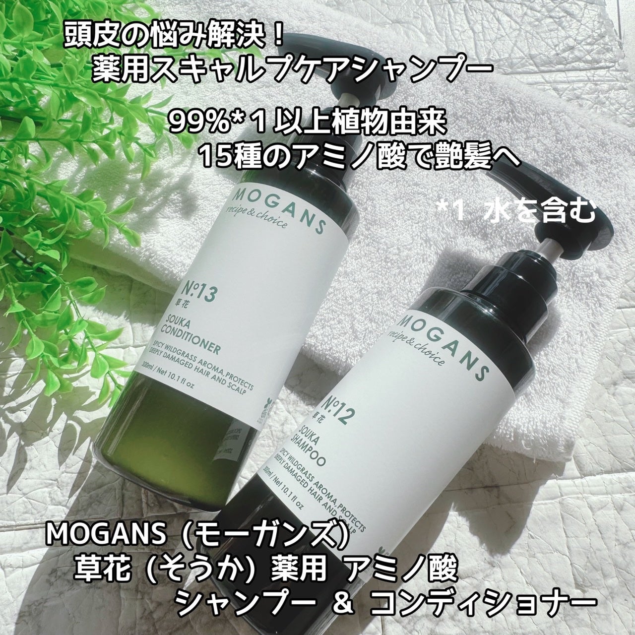 ノンシリコン アミノ酸 シャンプー/コンディショナー 草花(そうか)/MOGANS/市販シャンプーを使ったクチコミ(1枚目)