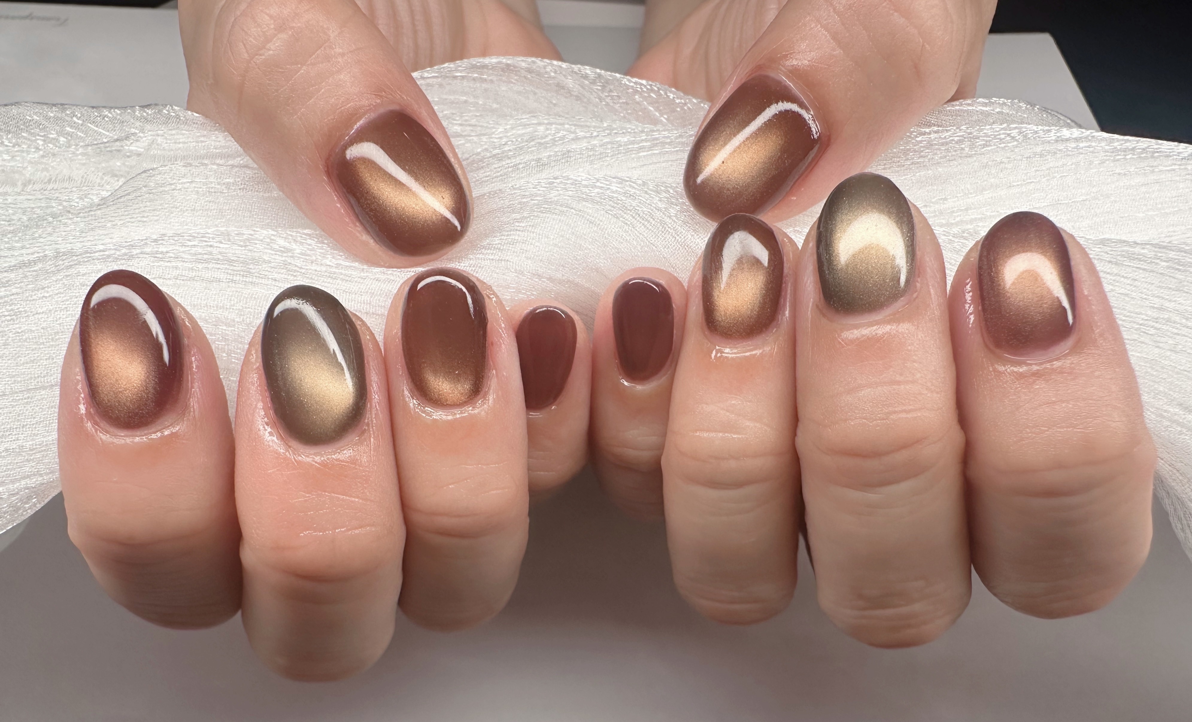 ジェルネイルデザイン

#ジェルネイル #秋ネイル 🍁🍂
#マグネットネイル #シンプルネイル
#ニット映えネイル 