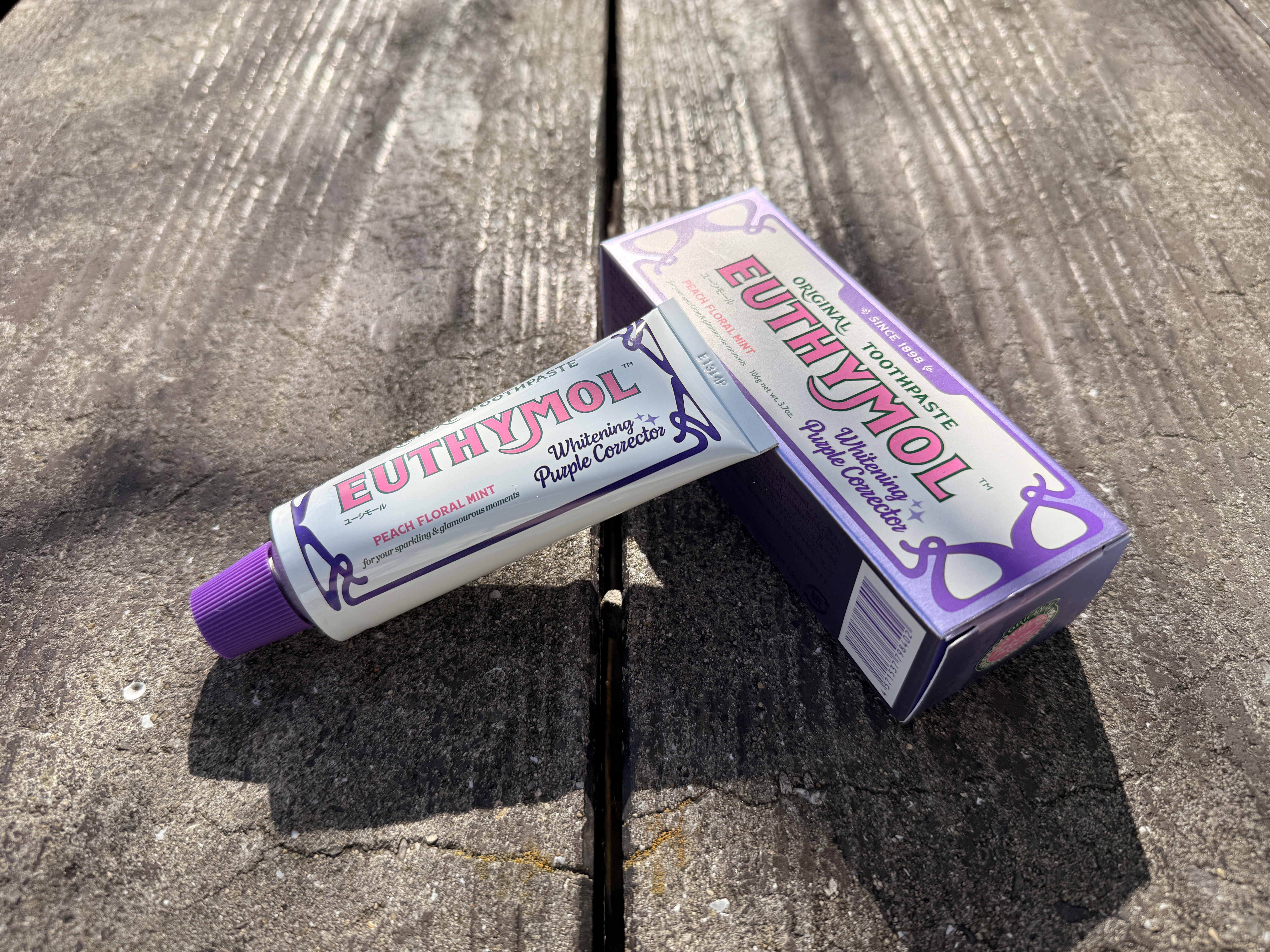 ホワイトパープル歯みがき ピーチフローラルミントの香り/EUTHYMOL/歯磨き粉を使ったクチコミ（1枚目）