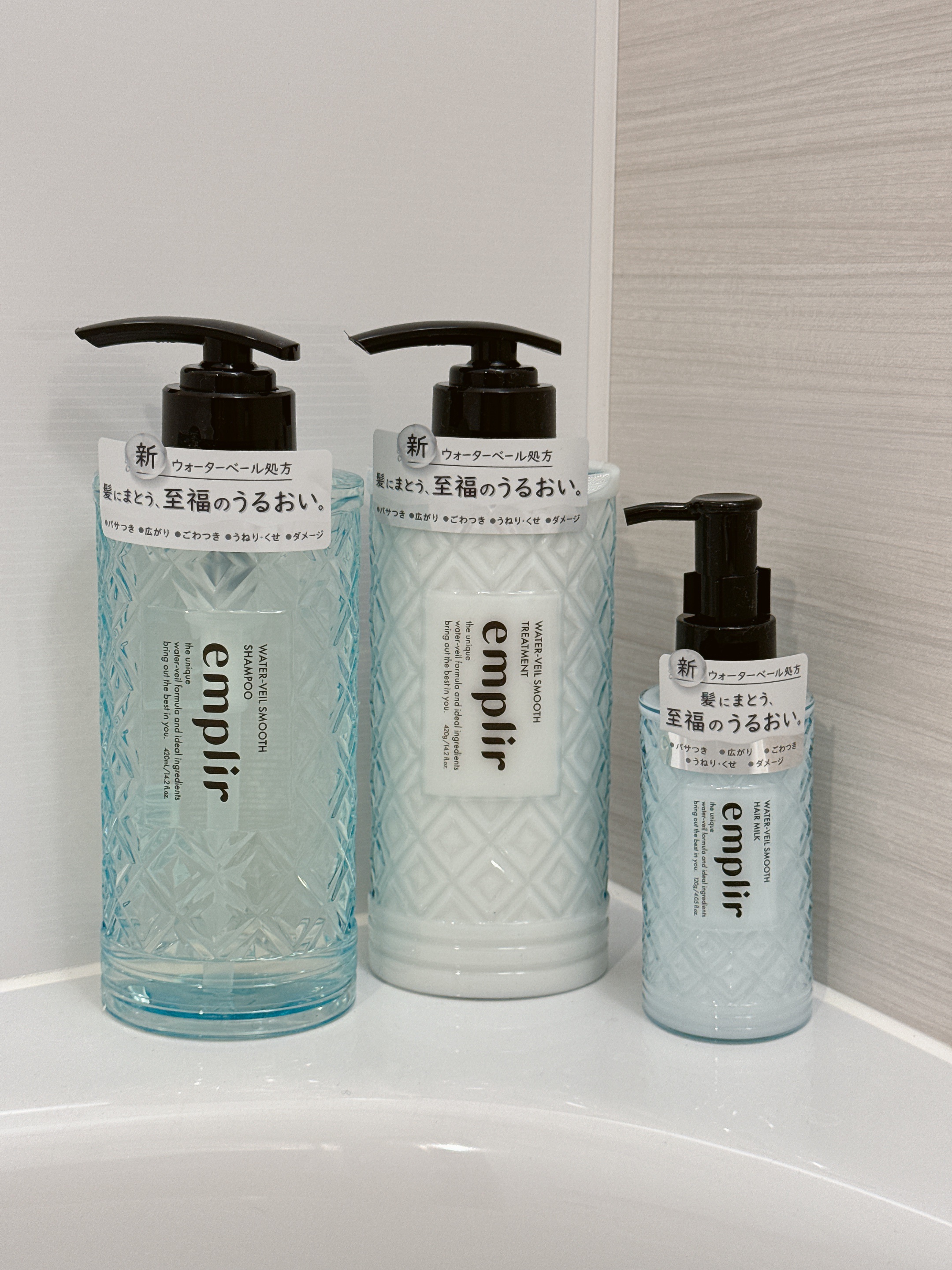 ウォーターベール スムース シャンプー／トリートメント/emplir/市販シャンプーを使ったクチコミ（1枚目）