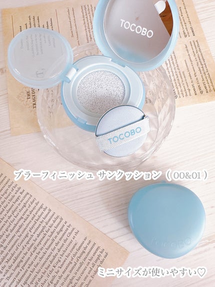 ブラーフィニッシュサンクッション/TOCOBO/日焼け止めパウダーを使ったクチコミ(2枚目)