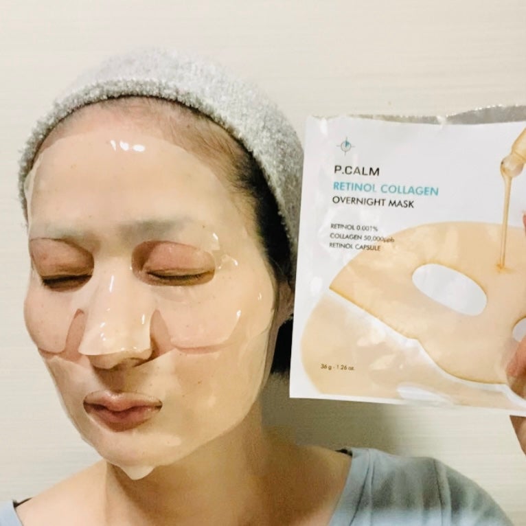 レチノール コラーゲン オーバーナイト マスク/P.CALM/シートマスク・パックを使ったクチコミ(3枚目)