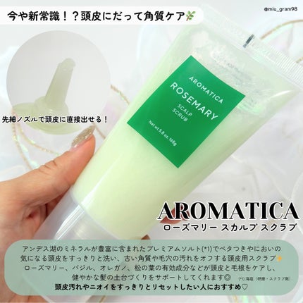 ローズマリー スカルプ スクラブ/AROMATICA/ヘッドスクラブを使ったクチコミ(2枚目)