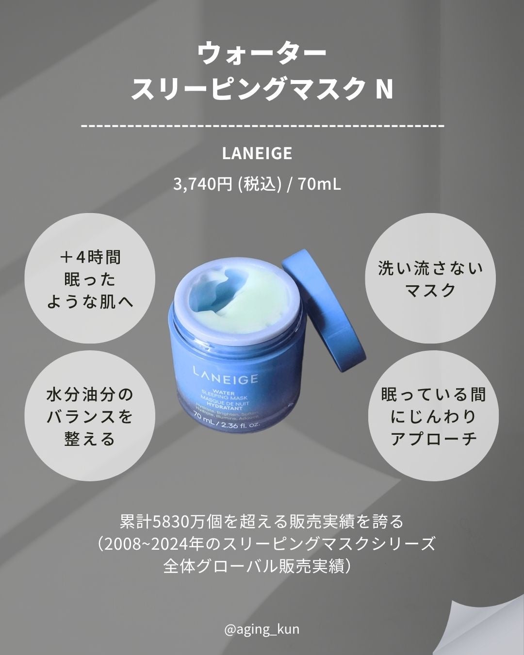 ウォータースリーピングマスク/LANEIGE/フェイスクリームを使ったクチコミ(2枚目)