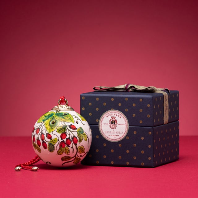 セラミックオーナメントボール(ポプリ 6g入り) ローザ カニナ / サンタ・マリア・ノヴェッラ