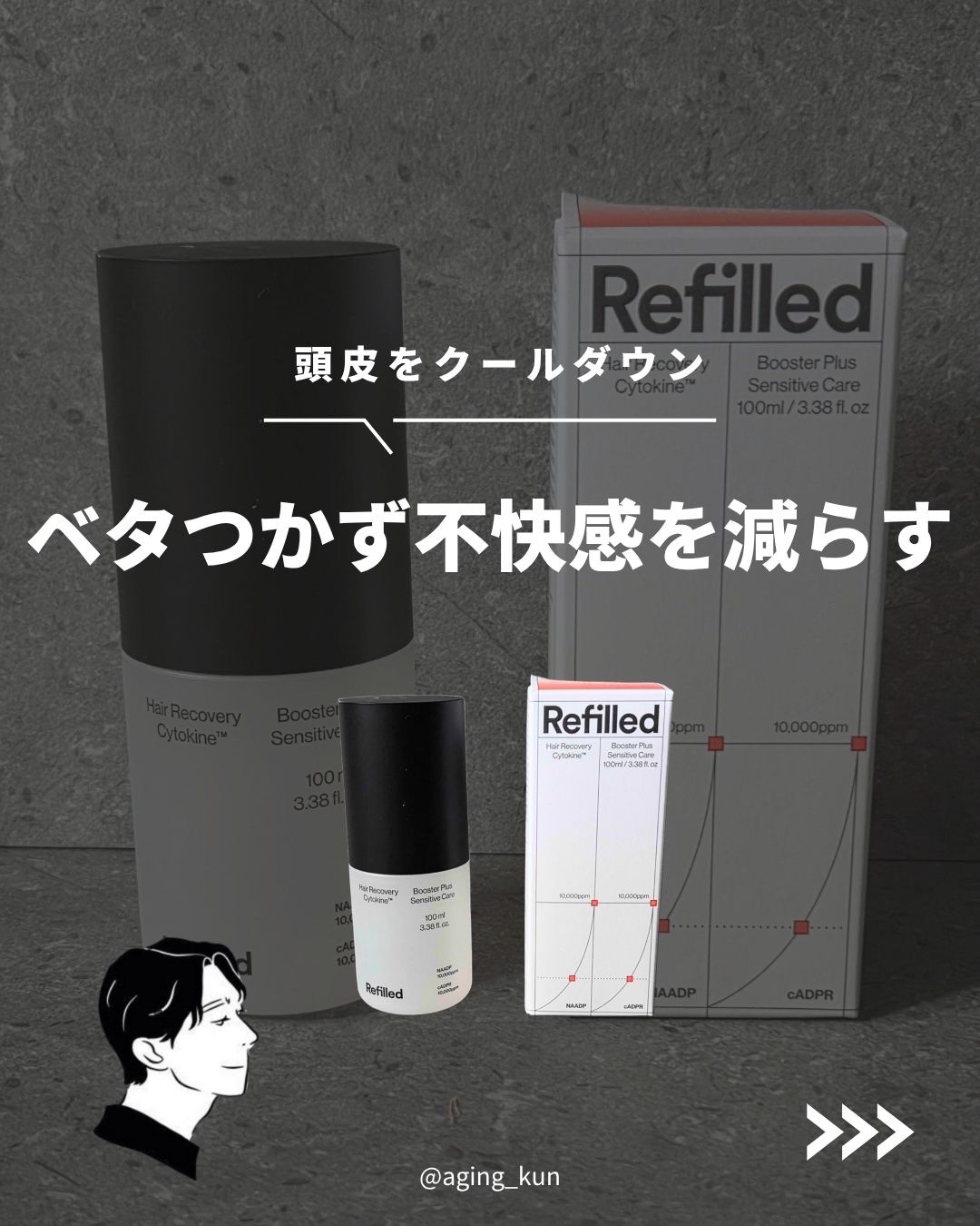 サイトカイン ブースター/Refilled/頭皮ローションを使ったクチコミ（1枚目）