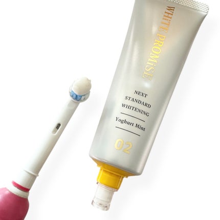 ホワイトプロミス 美白*+むし歯予防*/WHiTE PROMiSE/歯磨き粉を使ったクチコミ(2枚目)