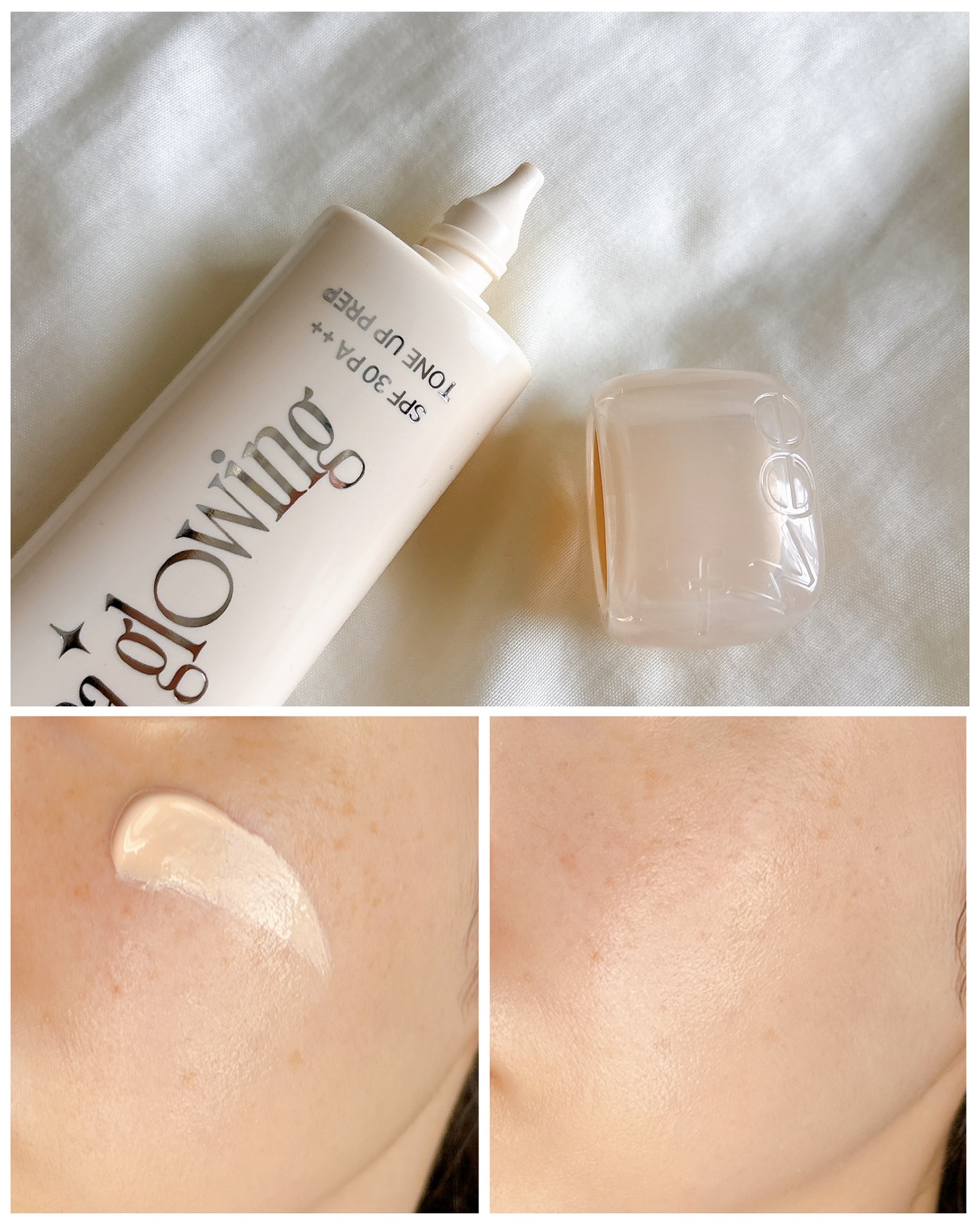 スパグロウUVトーンアップベース/fwee/化粧下地を使ったクチコミ（3枚目）