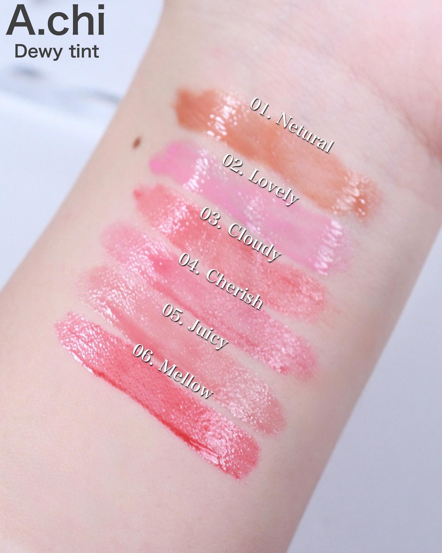 Dewy Tint/A.chi/リップティントを使ったクチコミ(2枚目)