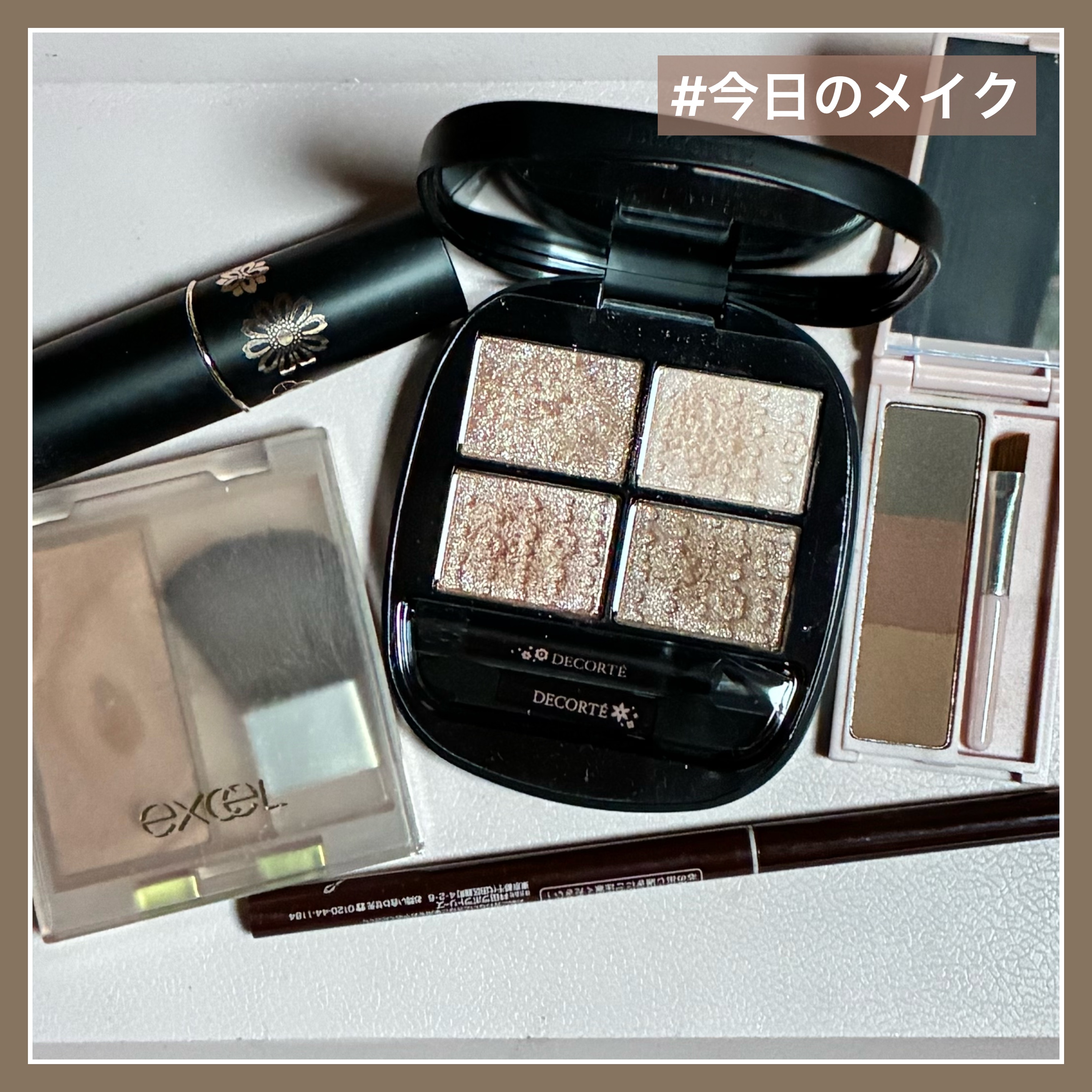 KM アイブロウパウダー/DAISO/パウダーアイブロウを使ったクチコミ（1枚目）