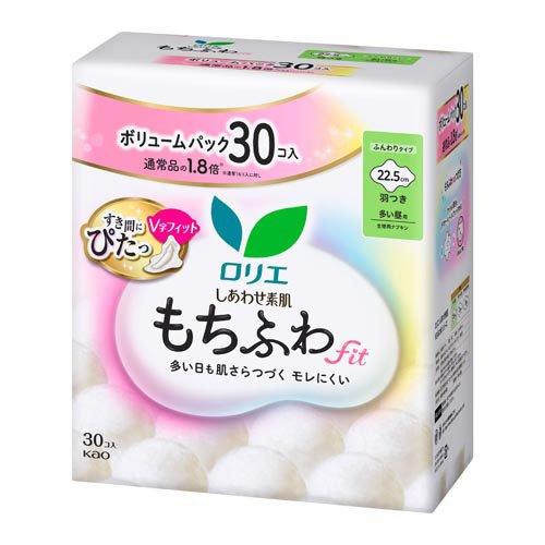 ロリエ しあわせ素肌 もちふわfit 多い昼用22.5cm 羽つき ( 30個入 )