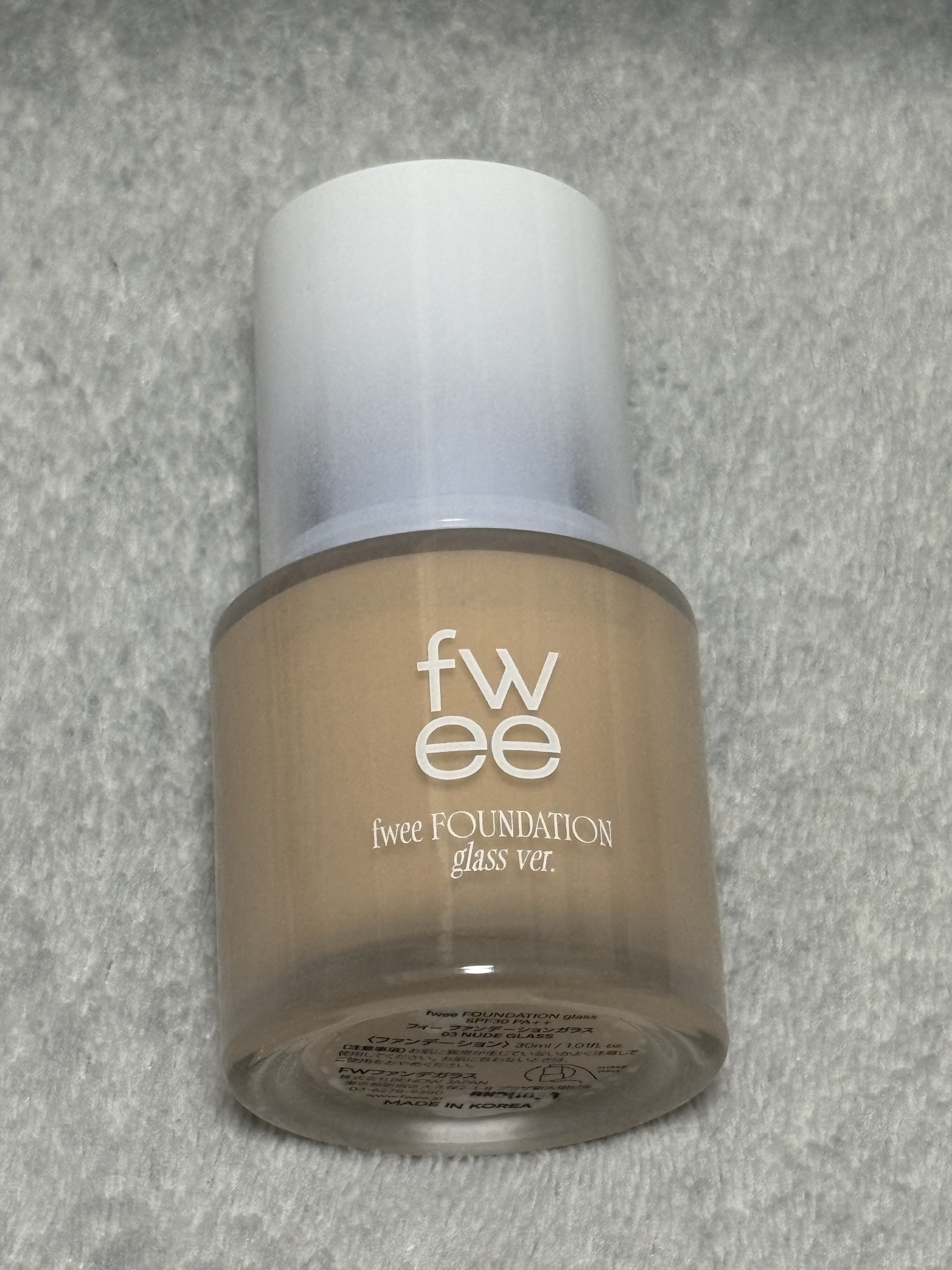フィーファンデーションガラス 03 ヌードガラス/fwee/リキッドファンデーションを使ったクチコミ（1枚目）