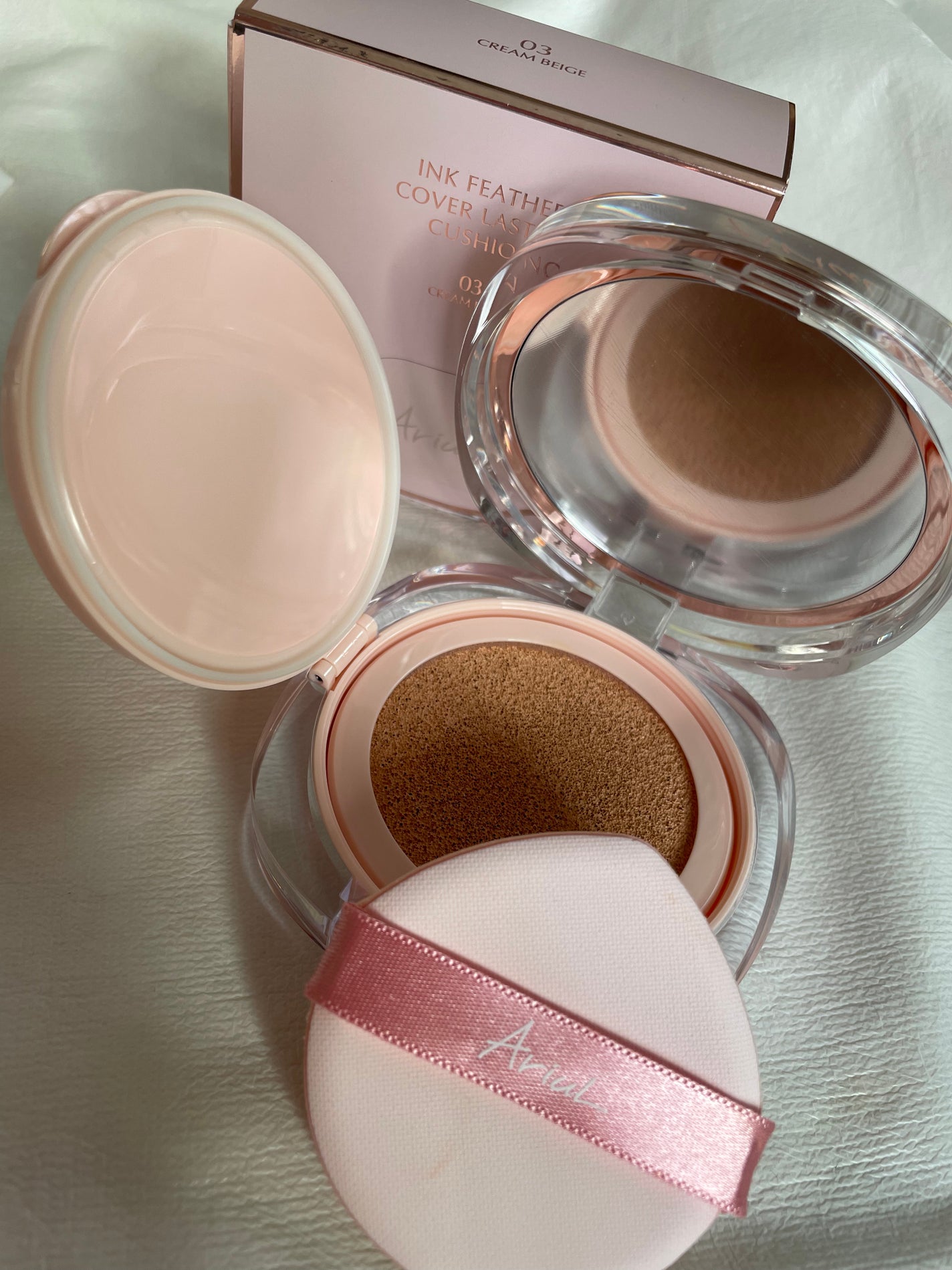 アリウル インクフェザーカバーラスティングクッション/Ariul/クッションファンデーションを使ったクチコミ(5枚目)