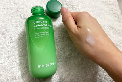 グリーンティー セラミド ミルク エッセンストナー/innisfree/化粧水を使ったクチコミ(2枚目)
