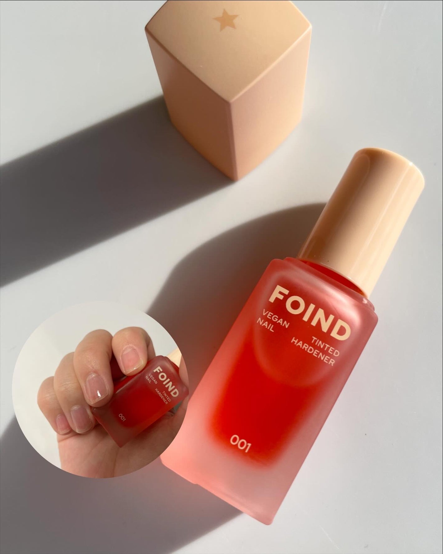 001 ヴィーガンティンテッドネイルハードナー/FOIND/ネイル用品を使ったクチコミ(4枚目)